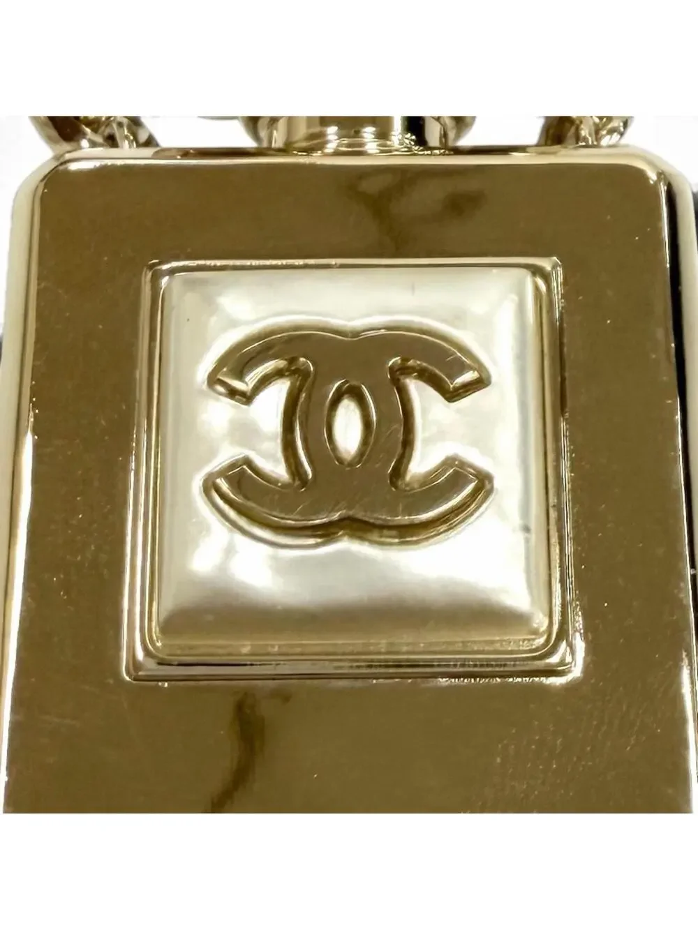 Chanel Cc Logo Pendant Necklace Gold- #357876C13B
